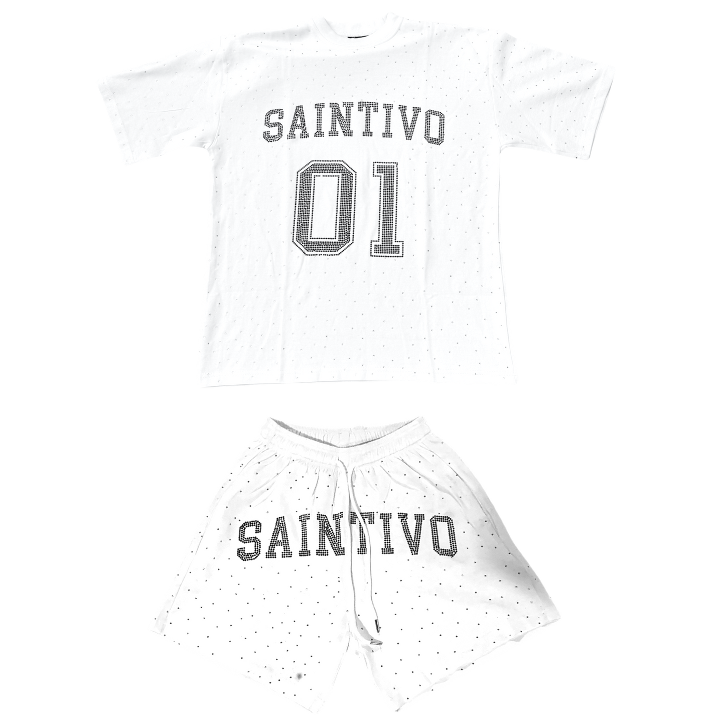 "Noir 01" Set (Tee + Shorts) - White