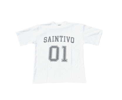 "Noir 01" White Tee